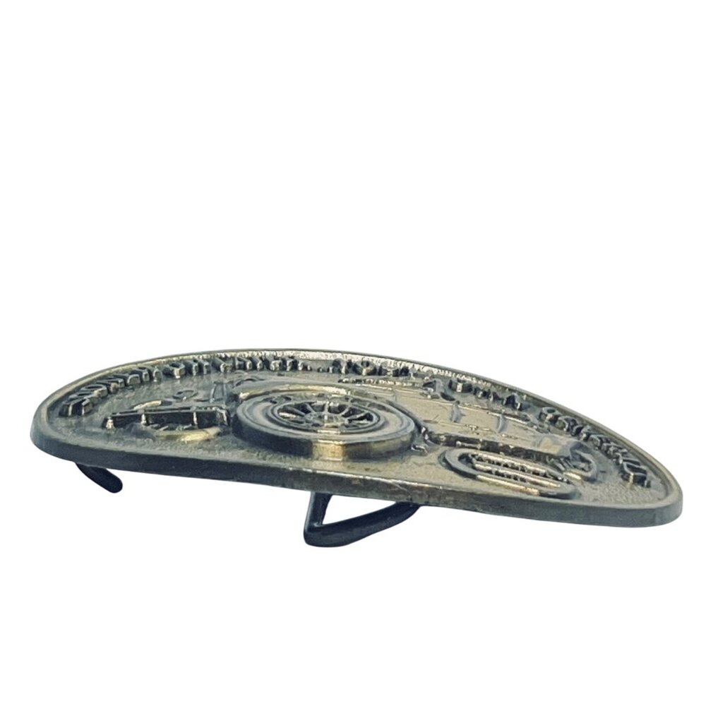 Gold Tone Sooner Or Later...Youll Own Generals Belt Buckle W/ Classic Car (5784) - Picture 4 of 5